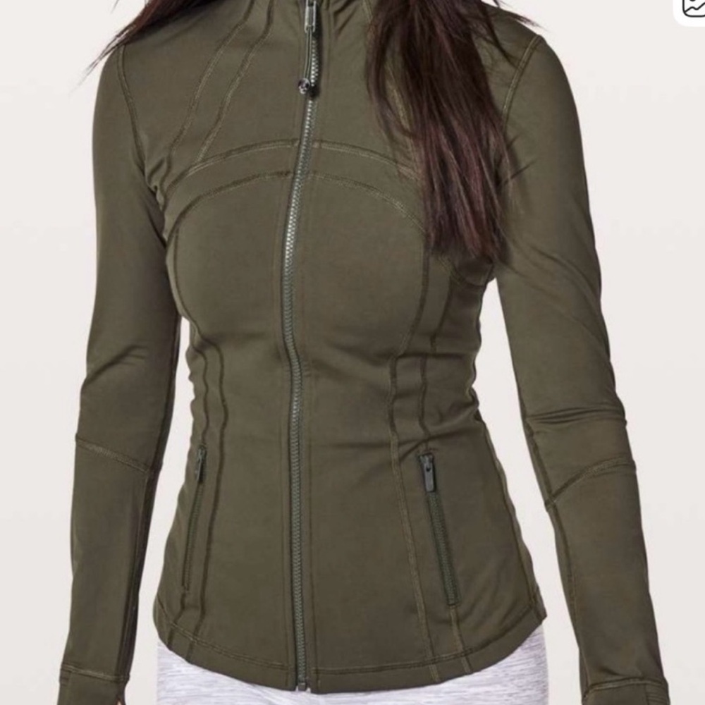 Lululemon define nulu army green jacket
